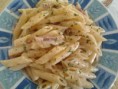 Penne gorgonzola e pancetta
